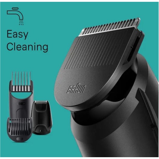 Braun Σετ Επαναφορτιζόμενης Κουρευτικής Μηχανής Μαύρο MGK3410