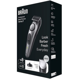 Braun Series 7 Trimmer Μηχανή Επαναφορτιζόμενη Black / Space Grey BT7420