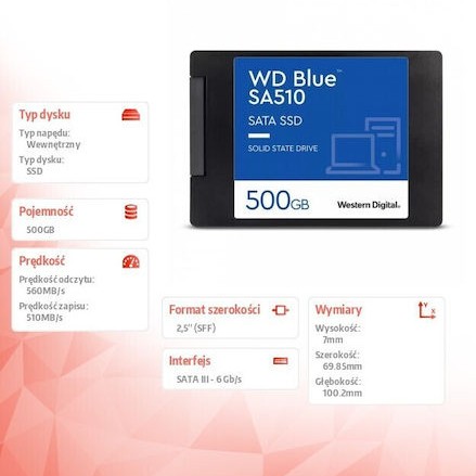 Western Digital SA510 SSD 500GB 2.5'' SATA III