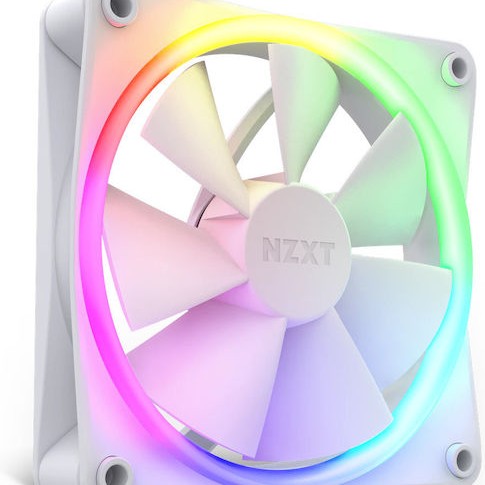 NZXT F120 RGB Case Fan με Σύνδεση 4-Pin PWM 3τμχ Λευκό