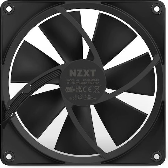 NZXT F140 RGB Case Fan με Σύνδεση 4-Pin PWM