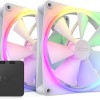 NZXT F140 RGB Case Fan με Σύνδεση 4-Pin PWM 2τμχ Λευκό