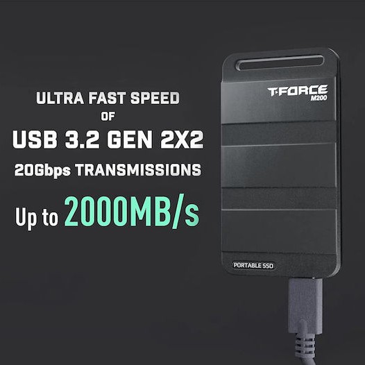 TeamGroup M200 USB 3.2 / USB-C Εξωτερικός SSD 1TB 2.5