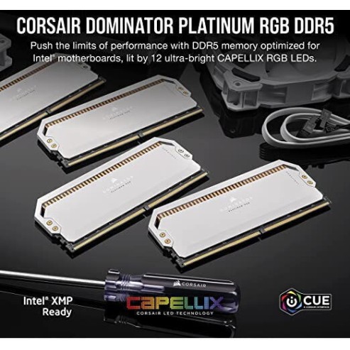 Corsair Dominator Platinum RGB DDR5 32GB RAM με 2x16GB Modules και Ταχύτητα 6200 για Desktop