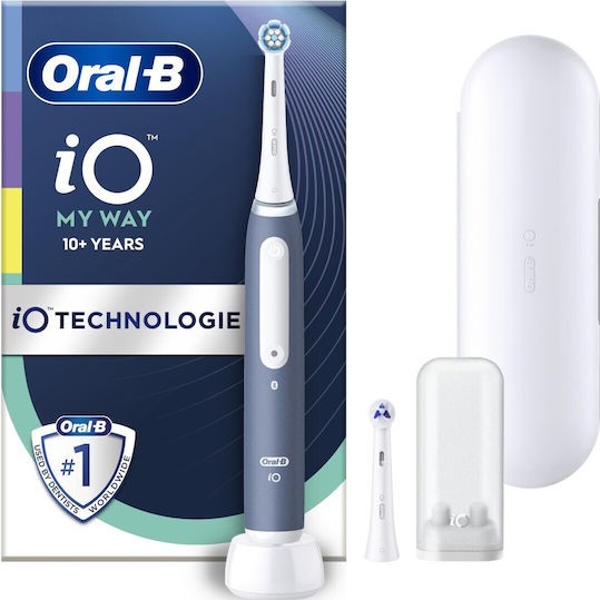 Oral-B iO My Way Ηλεκτρική Οδοντόβουρτσα με Αισθητήρα Πίεσης και Θήκη Ταξιδίου Μπλε