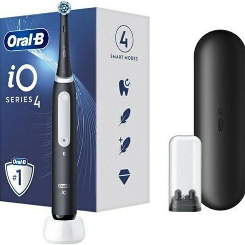 Oral-B iO Series 3n Ηλεκτρική Οδοντόβουρτσα με Αισθητήρα Πίεσης και Θήκη Ταξιδίου Μαύρη