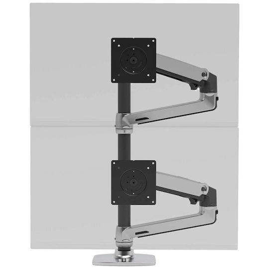 Ergotron LX Dual Stacking Επιτραπέζια Βάση για 2 Οθόνες έως 40