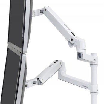 Ergotron LX Dual Direct Βάση Γραφείου για 2 Οθόνες με Βραχίονα Λευκή