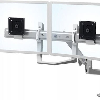 Ergotron LX Dual Direct Βάση Γραφείου για 2 Οθόνες με Βραχίονα Λευκή