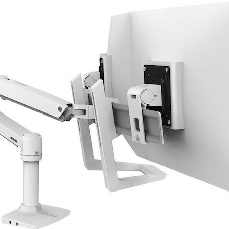 Ergotron LX Dual Direct Βάση Γραφείου για 2 Οθόνες με Βραχίονα Λευκή