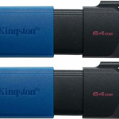 Kingston DataTraveler Exodia M Duo 64GB USB 3.2 Stick Μαύρο 2τμχ
