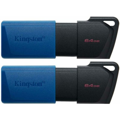 Kingston DataTraveler Exodia M Duo 64GB USB 3.2 Stick Μαύρο 2τμχ