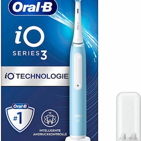 Oral-B iO Series 3N Ηλεκτρική Οδοντόβουρτσα με Αισθητήρα Πίεσης και Θήκη Ταξιδίου Μπλε