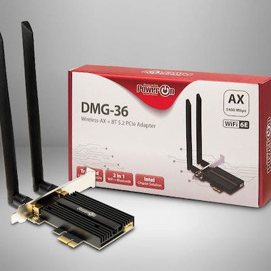Inter-Tech DMG-36 Ασύρματη Κάρτα Δικτύου Wi‑Fi 6E (5400Mbps) PCI-e