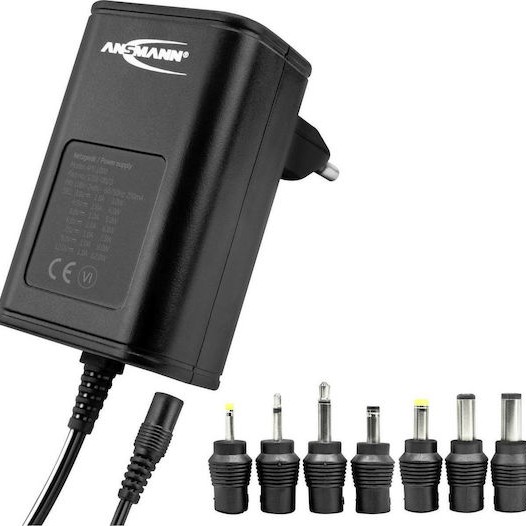 Ansmann APS 1000 Universal Τροφοδοτικό 12W με σετ βυσμάτων