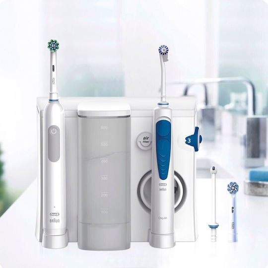 Oral-B Center Oxyjet Oral Irrigator Ηλεκτρική Οδοντόβουρτσα Λευκή