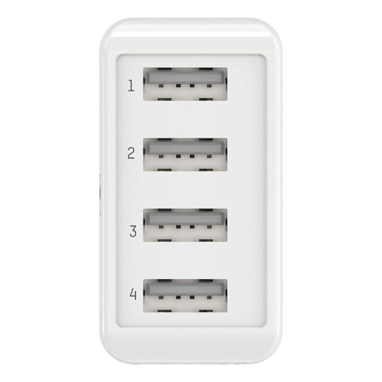 Ansmann Φορτιστής Χωρίς Καλώδιο με 4 Θύρες USB-A 30W Λευκός (HC430)