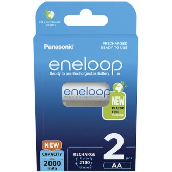 Panasonic Eneloop R6 Επαναφορτιζόμενες Μπαταρίες AA 2000mAh 2τμχ