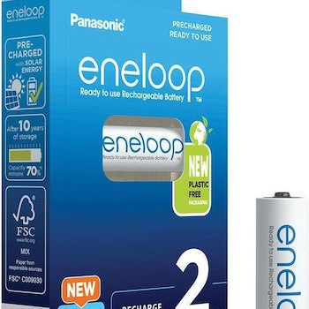 Panasonic Eneloop R6 Επαναφορτιζόμενες Μπαταρίες AA 2000mAh 2τμχ