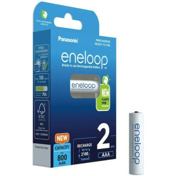 Panasonic Eneloop Επαναφορτιζόμενες Μπαταρίες AAA Ni-MH 800mAh 1.2V 2τμχ