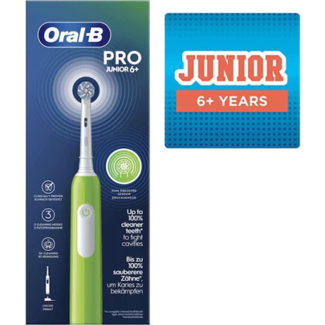 Oral-B Junior Ηλεκτρική Οδοντόβουρτσα για 6+ Χρονών Πράσινο