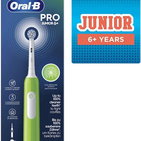 Oral-B Junior Ηλεκτρική Οδοντόβουρτσα για 6+ Χρονών Πράσινο
