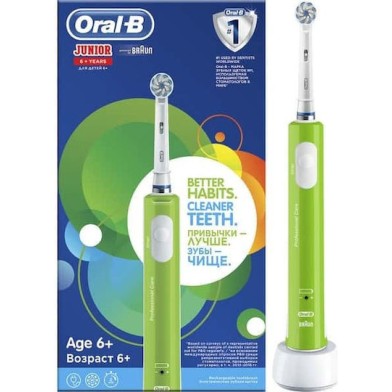 Oral-B Junior Ηλεκτρική Οδοντόβουρτσα για 6+ Χρονών Πράσινο
