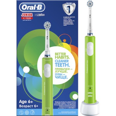 Oral-B Junior Ηλεκτρική Οδοντόβουρτσα για 6+ Χρονών Πράσινο
