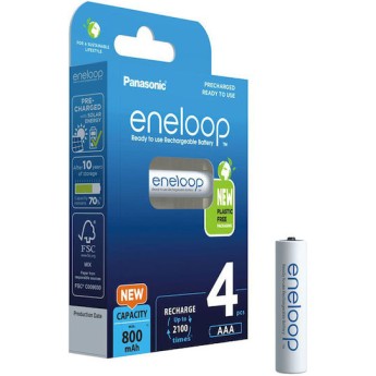 Panasonic Eneloop Επαναφορτιζόμενες Μπαταρίες AAA Ni-MH 800mAh 4τμχ