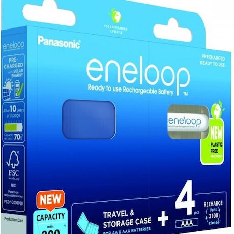 Panasonic Eneloop Επαναφορτιζόμενες Μπαταρίες AAA Ni-MH 800mAh 8τμχ