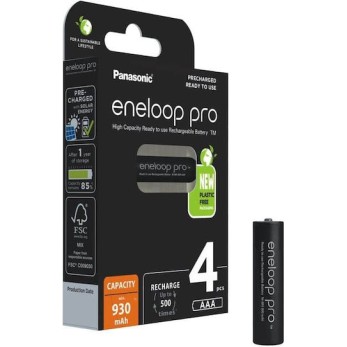 Panasonic Eneloop Pro Επαναφορτιζόμενες Μπαταρίες AAA Ni-MH 930mAh 1.2V 4τμχ