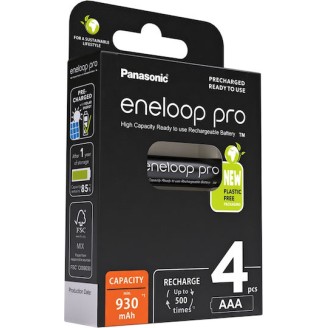 Panasonic Eneloop Pro Επαναφορτιζόμενες Μπαταρίες AAA Ni-MH 930mAh 1.2V 4τμχ
