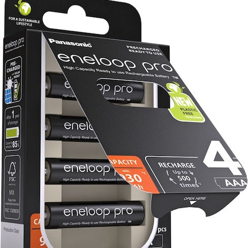 Panasonic Eneloop Pro Επαναφορτιζόμενες Μπαταρίες AAA Ni-MH 930mAh 1.2V 4τμχ
