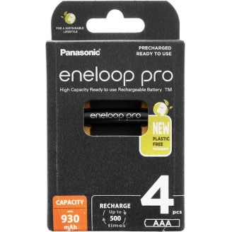 Panasonic Eneloop Pro Επαναφορτιζόμενες Μπαταρίες AAA Ni-MH 930mAh 1.2V 4τμχ