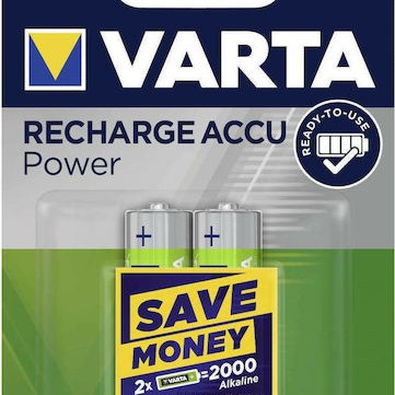 Varta Recharge Accu Power Επαναφορτιζόμενες Μπαταρίες AA Ni-MH 2600mAh 1.2V 2τμχ