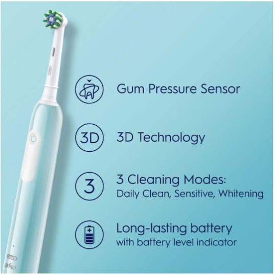 Oral-B Pro Series 1 Ηλεκτρική Οδοντόβουρτσα με Αισθητήρα Πίεσης και Θήκη Ταξιδίου Μπλε