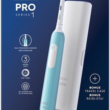 Oral-B Pro Series 1 Ηλεκτρική Οδοντόβουρτσα με Αισθητήρα Πίεσης και Θήκη Ταξιδίου Μπλε