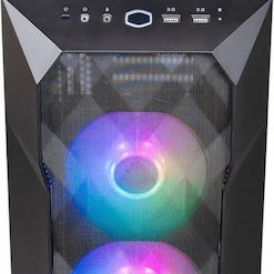 CoolerMaster TD300 MESH Gaming Mini Tower Κουτί Υπολογιστή με Πλαϊνό Παράθυρο και RGB Φωτισμό Μαύρο