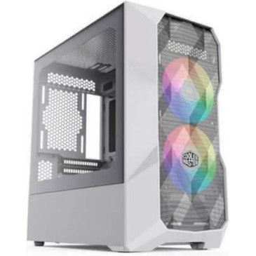 CoolerMaster TD300 MESH Gaming Mini Tower Κουτί Υπολογιστή με Πλαϊνό Παράθυρο και RGB Φωτισμό Λευκό