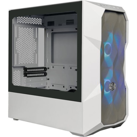 CoolerMaster TD300 MESH Gaming Mini Tower Κουτί Υπολογιστή με Πλαϊνό Παράθυρο και RGB Φωτισμό Λευκό