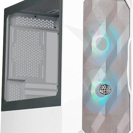 CoolerMaster TD300 MESH Gaming Mini Tower Κουτί Υπολογιστή με Πλαϊνό Παράθυρο και RGB Φωτισμό Λευκό