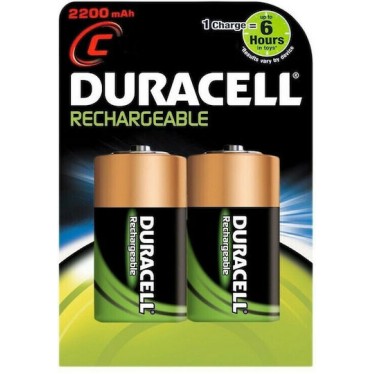 Duracell Επαναφορτιζόμενες Μπαταρίες C Ni-MH 2200mAh 1.2V 2τμχ