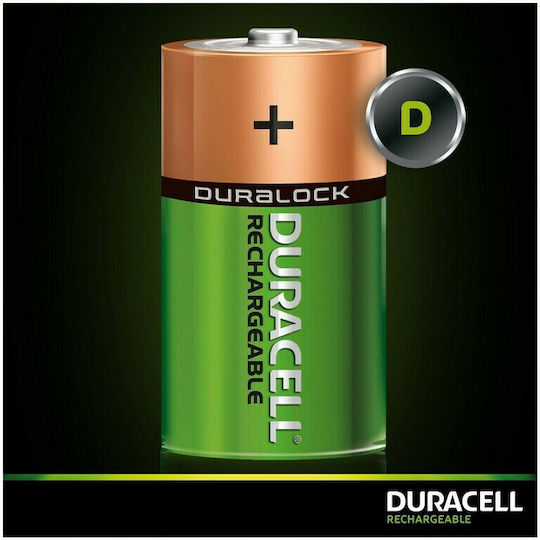 Duracell Recharge Ultra Επαναφορτιζόμενες Μπαταρίες D Ni-MH 3000mAh 1.2V 2τμχ