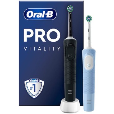 Oral-B Vitality Pro Protect X Clean Ηλεκτρική Οδοντόβουρτσα με Αισθητήρα Πίεσης Μπλε / Μαύρη