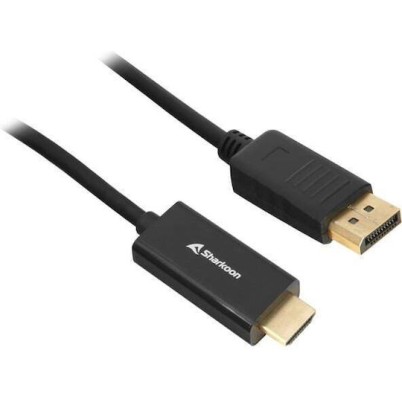 Sharkoon Cable DisplayPort male - HDMI male 2m Μαύρο