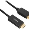 Sharkoon Cable DisplayPort male - HDMI male 2m Μαύρο