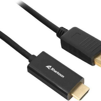 Sharkoon Cable DisplayPort male - HDMI male 3m Μαύρο