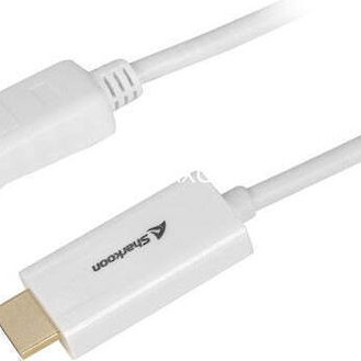 Sharkoon Cable DisplayPort male - HDMI male 1m Λευκό (MX-1847828)