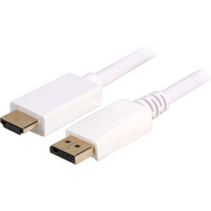 Sharkoon Cable DisplayPort male - HDMI male 3m Λευκό