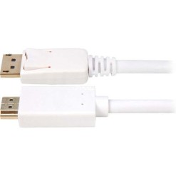 Sharkoon Cable DisplayPort male - HDMI male 3m Λευκό